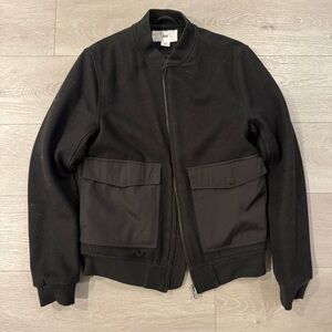 H&M Bomber Jacket Coat Men Sz. Small Top Outerwear Black